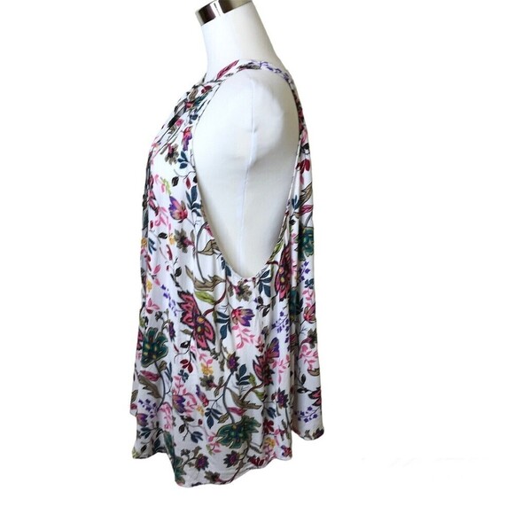 A Beautiful Soul‎ Tie Neck Sleeveless Tunic Top Size C 3X  Loose Fit 100% Rayon - Picture 2 of 8
